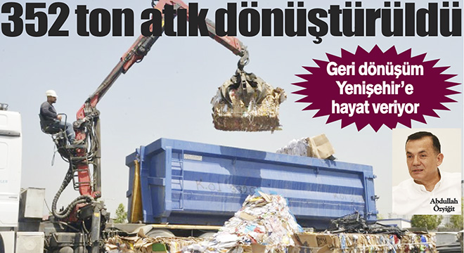 352 ton atık dönüştürüldü