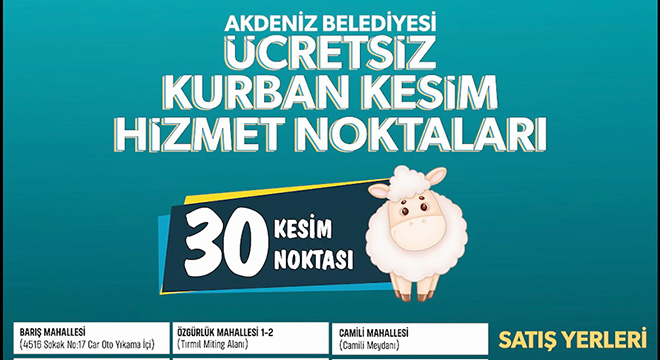 Kurban kesim yerleri hazır